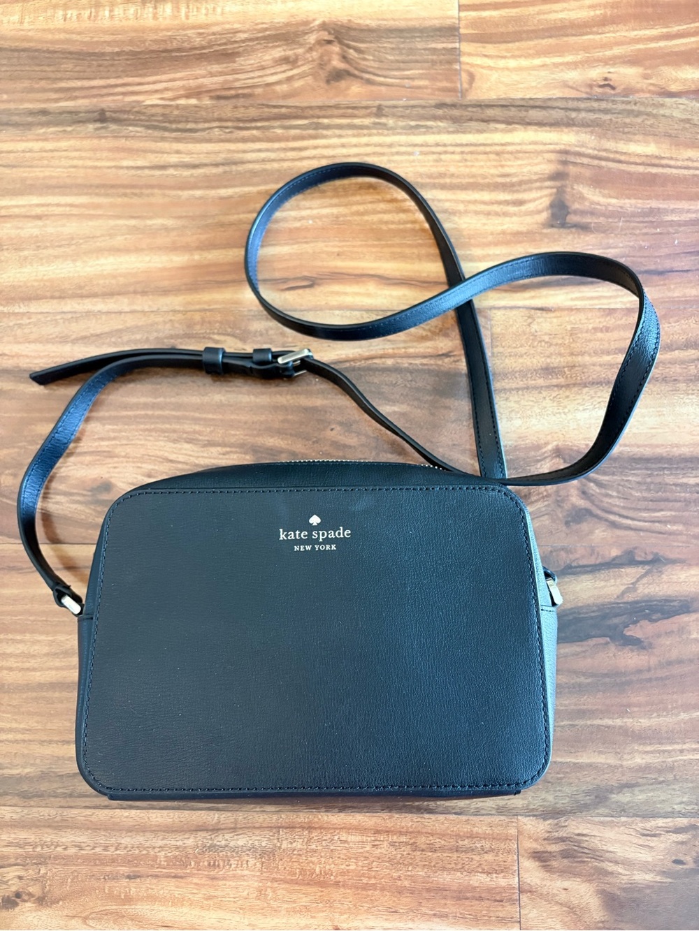 Kate Spade Harper Black Leather Crossbody Bag Camera Purse - Picture 5 of 16